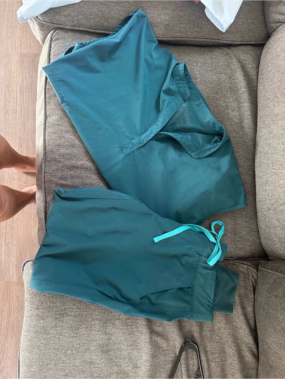 FIGS Caribbean blue fionlite material